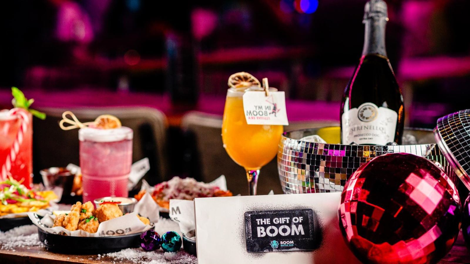 Cocktails and bar snacks at Boom Battle Bar